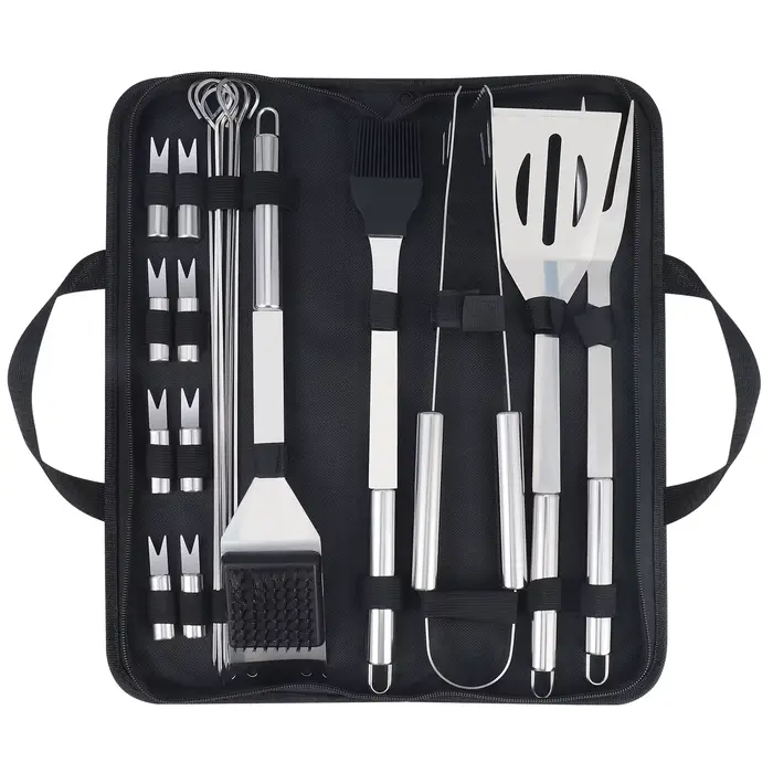 Ensemble de grillades en acier inoxydable pour l'extérieur, ustensiles de cuisine, accessoires de gr