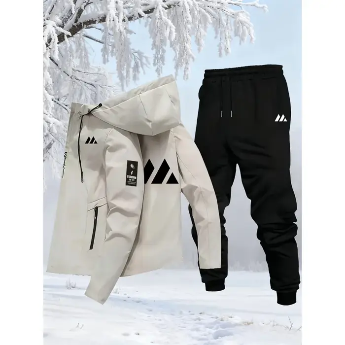 Ensemble sportif très vendu : veste à capuche et pantalon à chevilles élastiquées, ensemble décontra