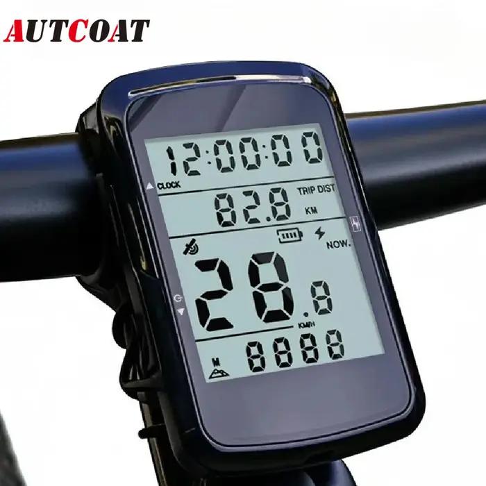 Ordinateur de vélo GPS, compteur de vitesse, odomètre avec rétroéclairage automatique, étanche et longue autonomie de la batterie