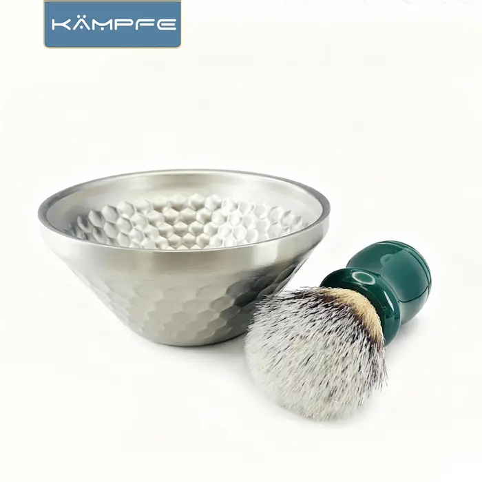 KAMPFE Bol à raser en acier inoxydable, double usage, pour la maison et les voyages, pour le nettoya