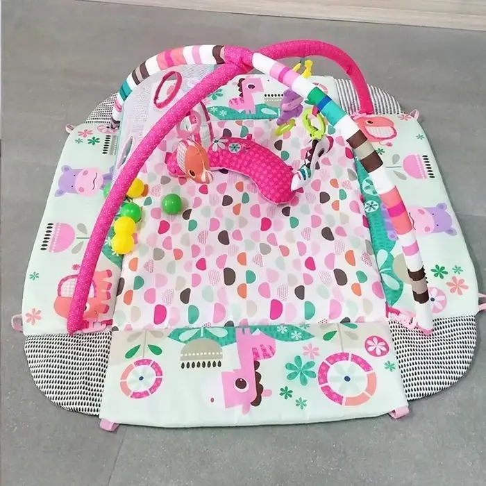 Tapis éducatifs multifonctionnels couverture rampante cadre de fitness pour bébé jouets d'éveil pour nourrissons occasions de jeu et d'apprentissage