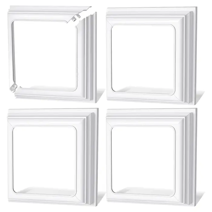 A04I 4x4 pouces jupe de poteau en vinyle-garniture de couverture de Base de poteau blanc pour poteau