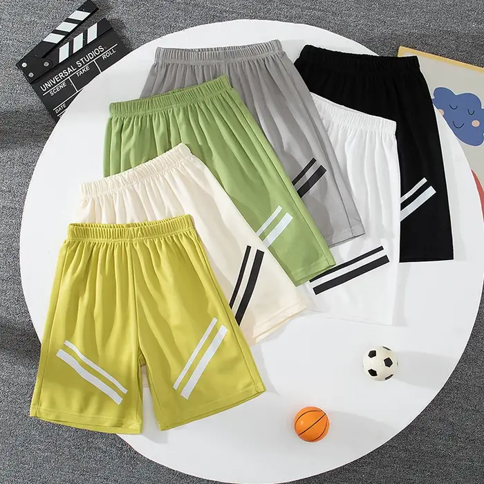 Ensemble de 1/3 pièces de shorts décontractés multicolores à séchage rapide pour enfants, pantalons 