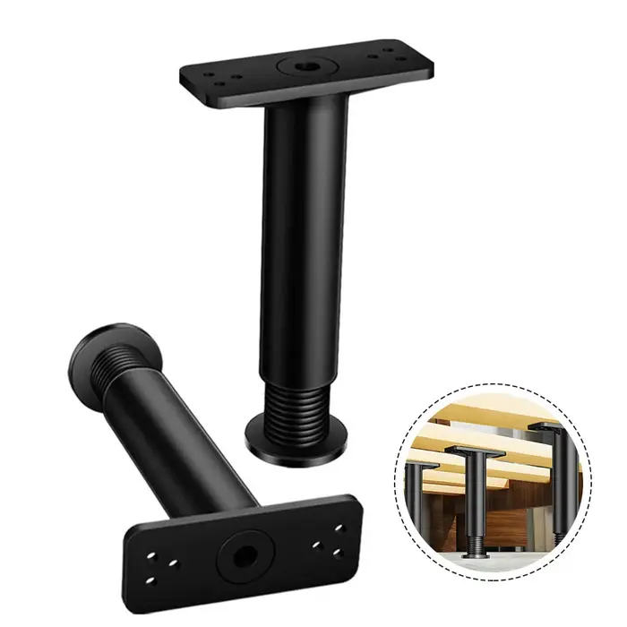 1 pièces Support de poutre de lit fixateur de pied télescopique réglable en plastique meubles jambe 