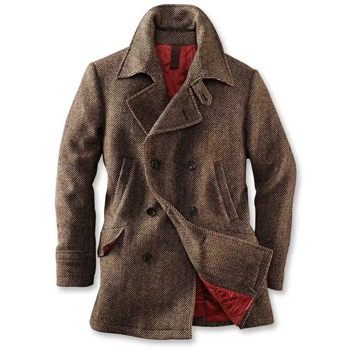 Veste de costume pour hommes, simple boutonnage, chevrons, poches Design de mode décontractées, tail