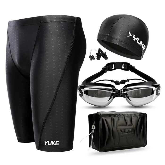 Short de bain imperméable pour hommes, équipement de compétition, lunettes avec bouchon d'oreille, é