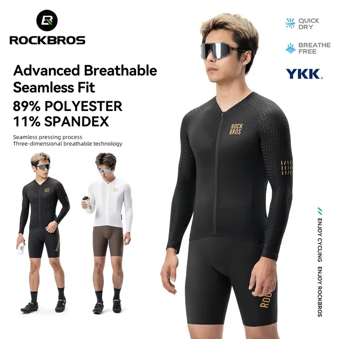 ROCKBROS – Maillot de cyclisme en polaire thermique, ensemble de cyclisme, veste et pantalon à brete