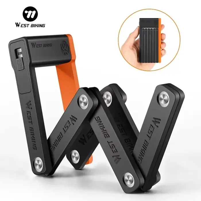 WEST BIKING – serrure de vélo pliable, sécurité routière, antivol, pour vtt, cyclisme, Scooter, chaî