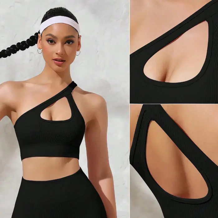 Soutien-gorge de sport pour femmes, coussinet de poitrine amovible, tissu en nylon respirant et resp