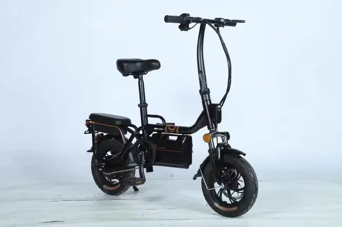 Vélo électrique pliable de taille mini 12 pouces avec guidon, 350W 48V 10Ah, vélo de ville électriqu
