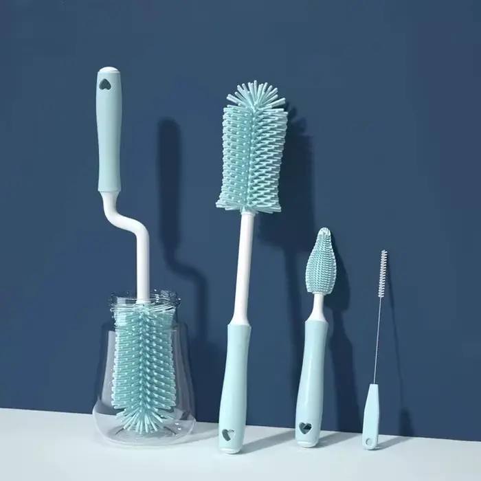 Brosse de nettoyage de bouteilles en Silicone, sucette pour bébé, épurateur de paille, petite brosse