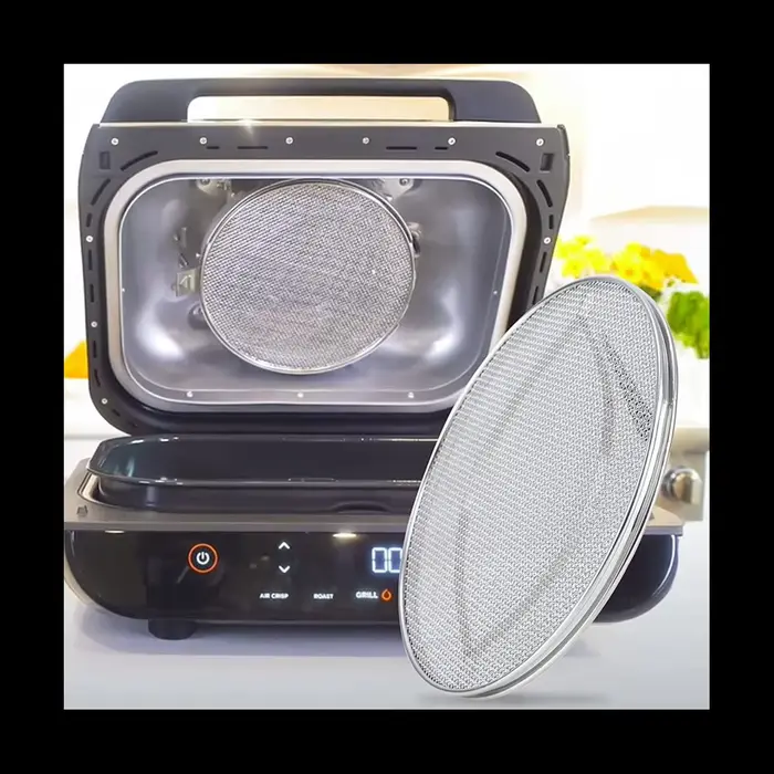 Bouclier anti-éclaboussures en acier inoxydable, accessoires de grille intérieure réutilisables 6 en