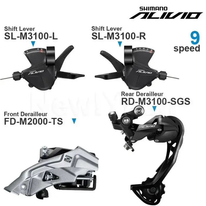 SHIMANO ALIVIO M3100 3x9v groupe M3100 3x9 vitesses manette de vitesse dépanneuse arrière et dépanne