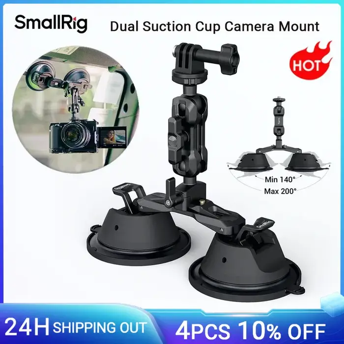 SmallRig – support de ventouse de caméra pour GoPro, pare-brise de fenêtre de voiture pour Sony DSLR