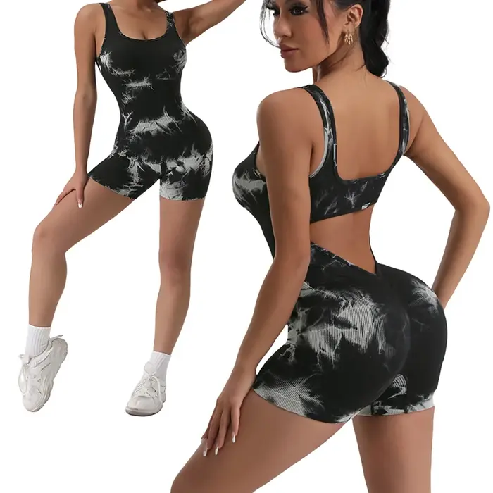 Combinaison de Yoga extensible pour femmes, 1 pièce, cravate, beau dos, levage des fesses, combinais