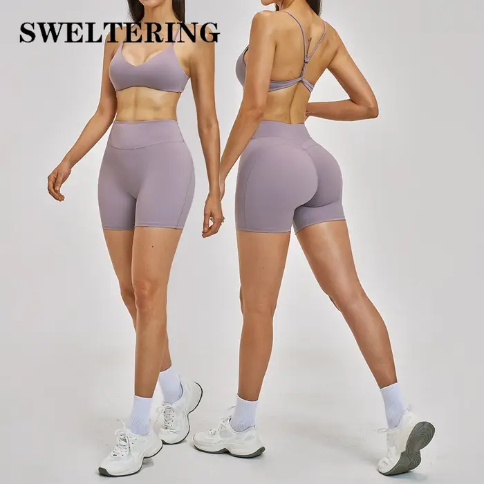 Ensemble de yoga pour femme, survêtement de sport, vêtements de fitness, legging taille haute, tenue