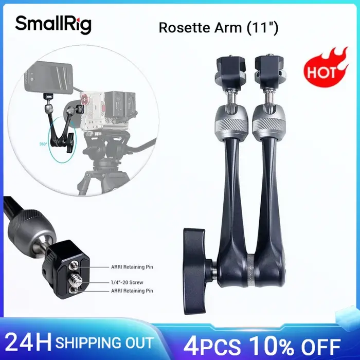 SmallRig Bras à rosace de 11 pouces 360 °   Bras magique réglable pour moniteur DSLR, accessoires de