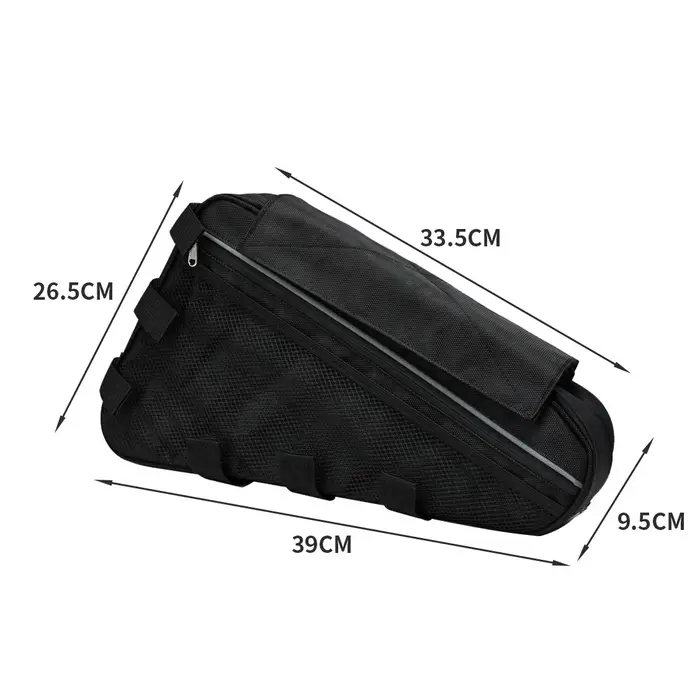 Sac à batterie pour vélo électrique, 36V, 48V, 60V, 72V, sacs triangulaires pour boîte de vélo noire