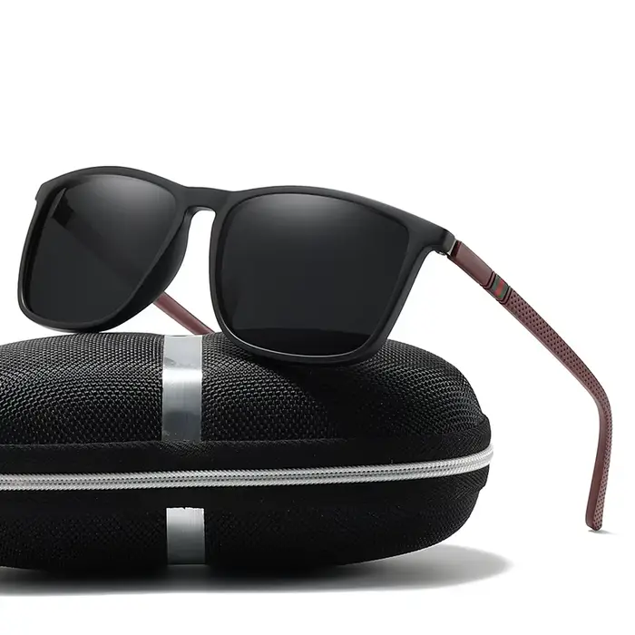 Lunettes de soleil de sport pour hommes, polarisées, confortables, carrées, légères, accessoire avec