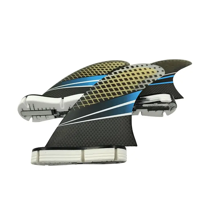 Ailerons de surf en fibre de carbone, G5/G7 LeicFins UPSURF FCS 2, stabilisateur double onglets, 2 L