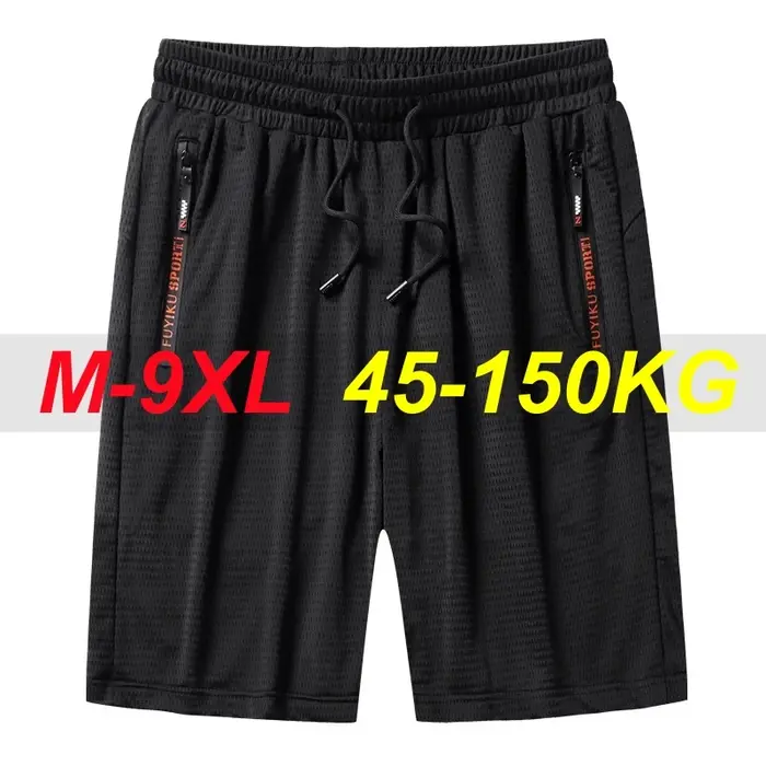 2025 été hommes Shorts 9xl 8xl 7xl séchage rapide glace soie Cool pantalons courts hommes Shorts de 