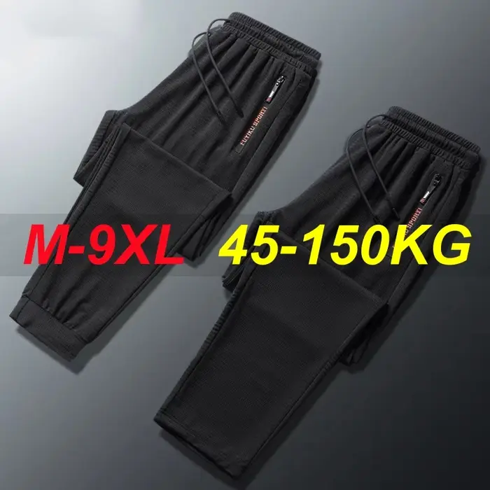 Pantalon de survêtement respirant pour hommes, grande taille 9xl 8xl 7xl, Cool, séchage rapide, en s