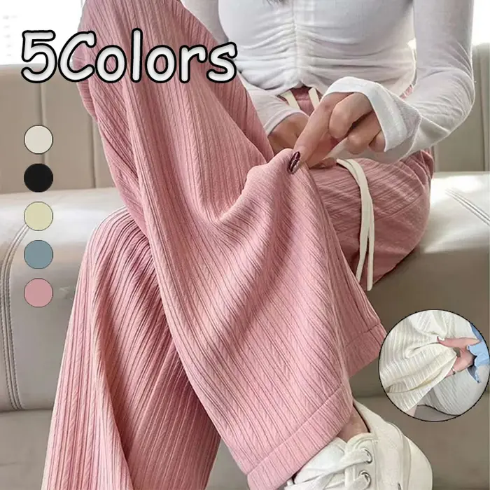 2025 été nouveau bulle lait bouffée nuage pantalon femmes taille haute drapé étroit droit pantalons 
