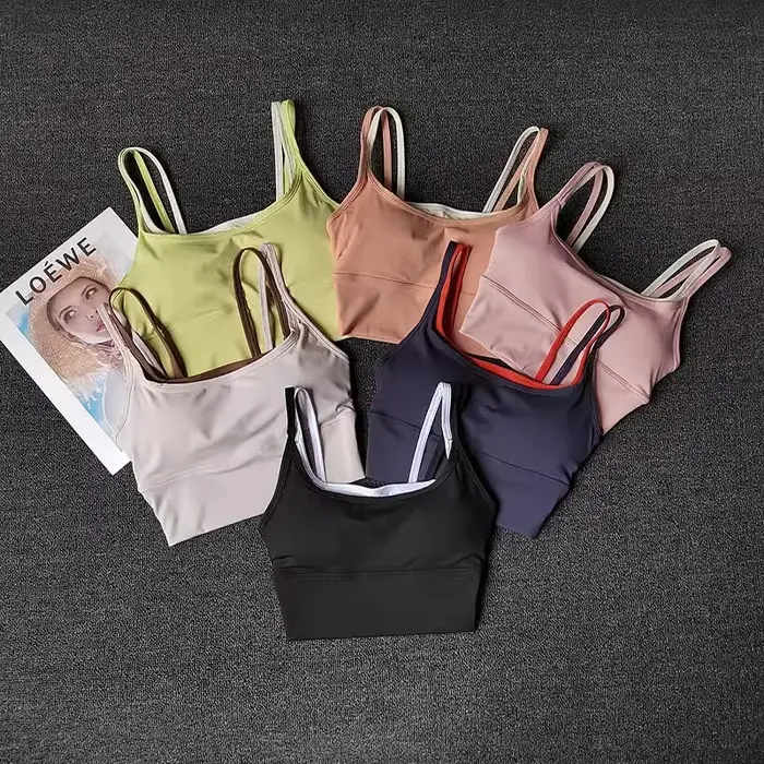 Soutien-gorge sport respirant sans couture femme - Brassière Fitness Yoga Push up antichoc confortable
