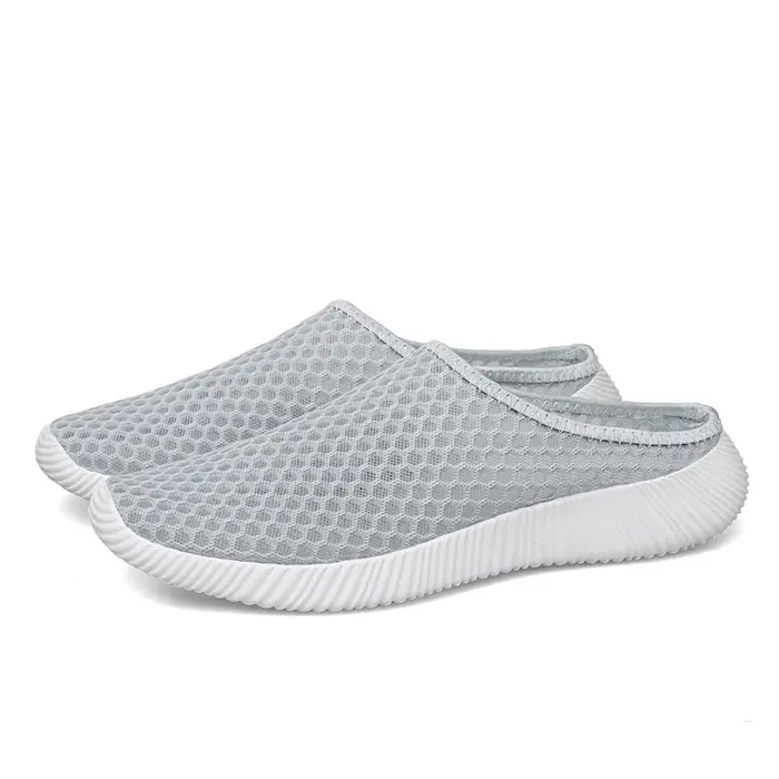 Chaussures d'été femmes demi-pantoufles maille unisexe tennis légères respirantes intérieur extérieur mode occassions spéciales