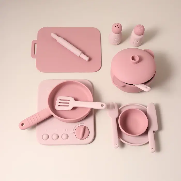 Jouets de cuisine pour enfants, ensemble de plats en Silicone de qualité alimentaire, Mini jouets de
