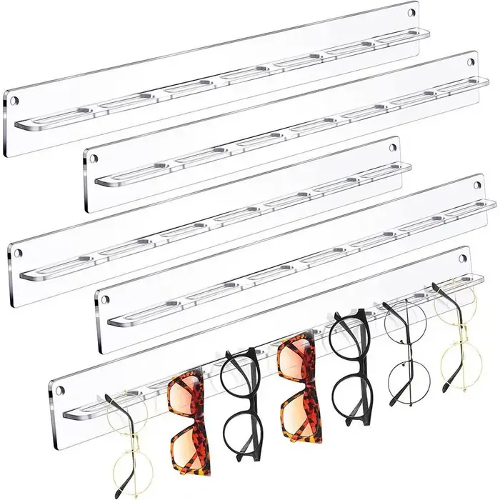 Support de rangement de lunettes en acrylique, support mural pour lunettes, présentoir monté sur le 