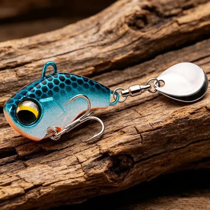 Appât dur rotatif métallique vibrant leurre pour attraper poissons matériel pour pêcher truites avec cuillère spinner pour pêcheurs débutants et expérimentés sorties lac rivière étang