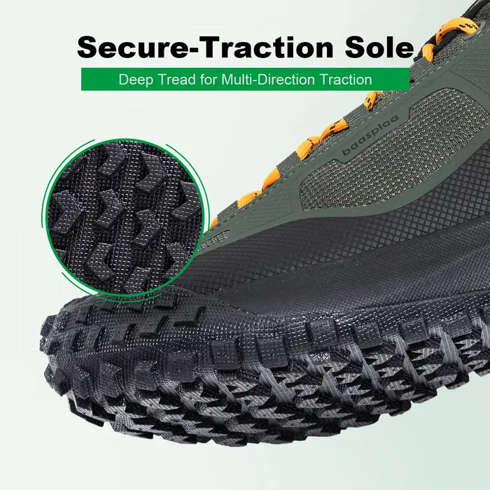 Baasploa hommes chaussures de randonnée en plein air imperméable Camping résistant antidérapant bask