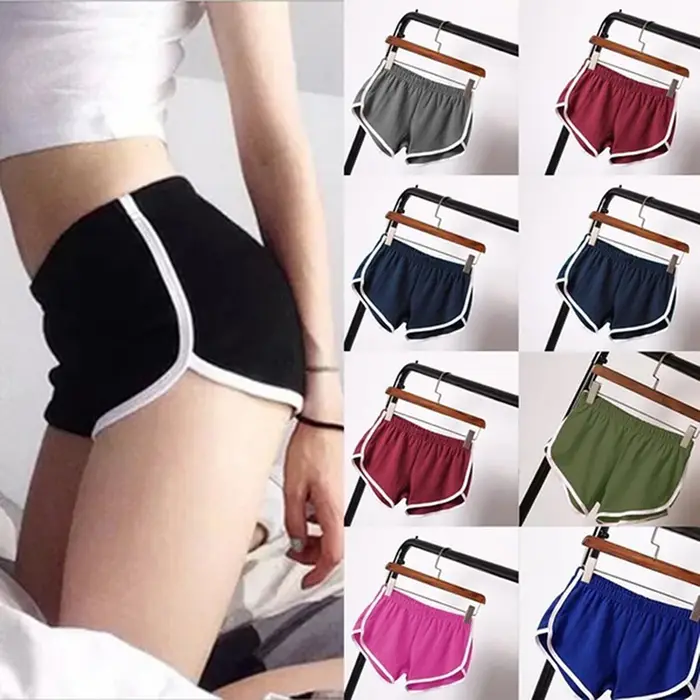 Short de sport femme été noir - Short de yoga professionnel pour la course à pied et l'entraînement fitness