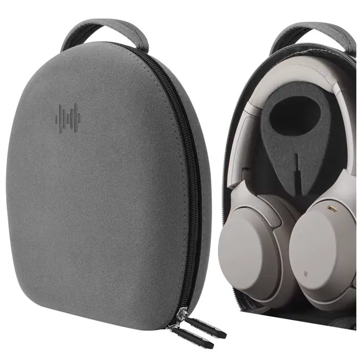 Geekria-Poudres d'étui pour casque, housse de rangement pour câble d'écouteur portable dur, boîte po