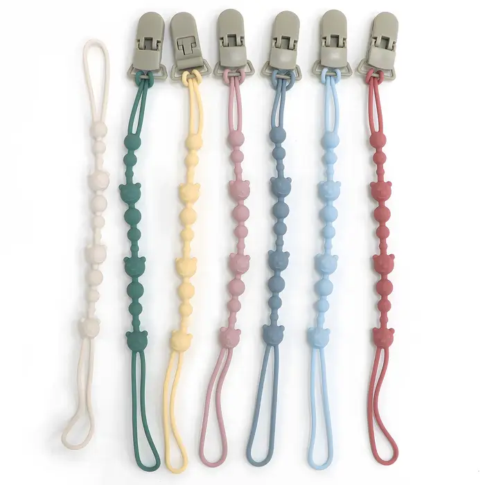 Sucette apaisante Anti-chaîne pour poussette de bébé, anneau de dentition, chaîne Anti-perte, Clip d