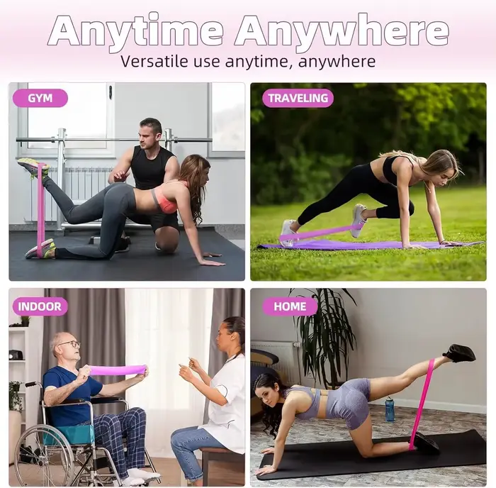 Bandes de résistance en caoutchouc pour yoga musculation Pilates gainage et entraînement fitness occasionnels