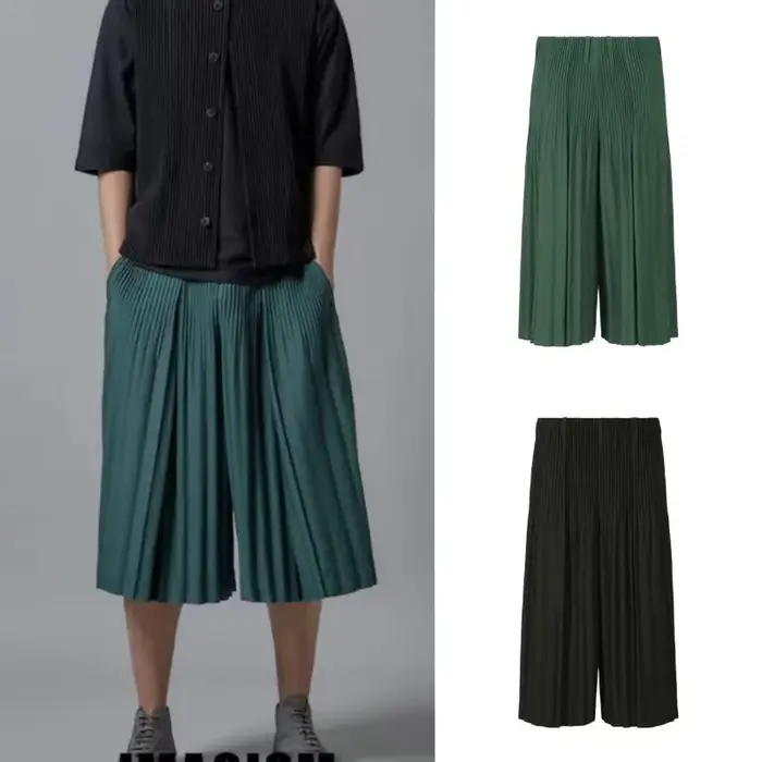 Miyake plissé sept pantalons hommes 2025 automne nouveau japonais Senior sens du confort plissé déco