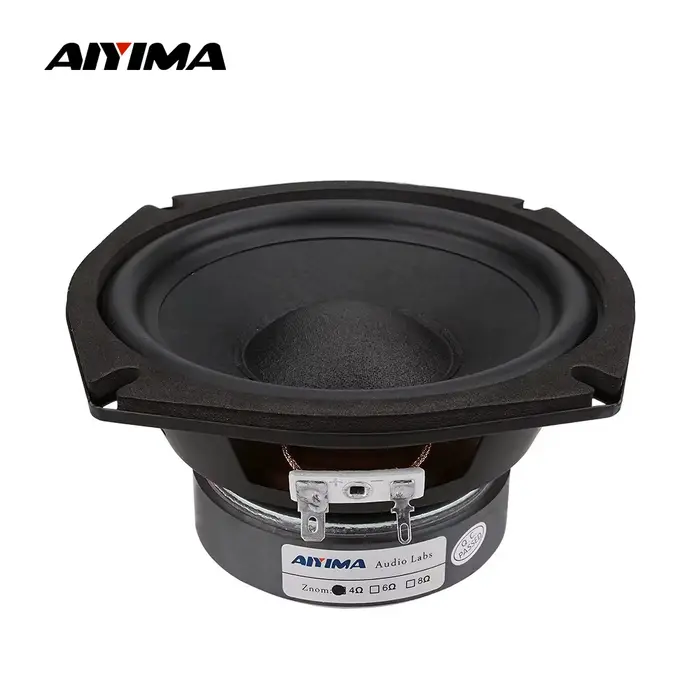 AIYIMA 1PC Haut-parleur Subwoofer 5,25 pouces, Driver Sonore 4/8 Ohm 120W, Colonne de Son, Home Ciné