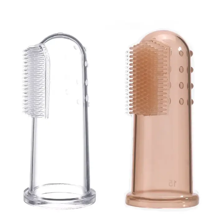 Couverture de doigt en silicone pour bébé, brosse à dents à feuilles caduques, brosse à dents d'entr