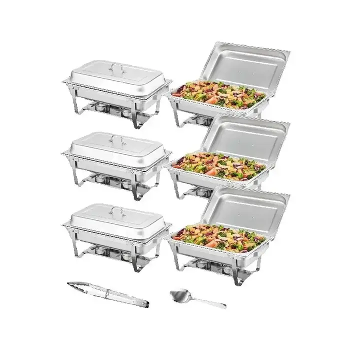 SucceBuy – réchaud rectangulaire 8QT, 2/4/6 paquets avec poêles pleine taille, Buffet, chauffage de 