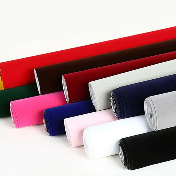 Doublure floquée en velours auto-adhésive, feuilles adhésives en tissu feutré pour l'art et l'artisa
