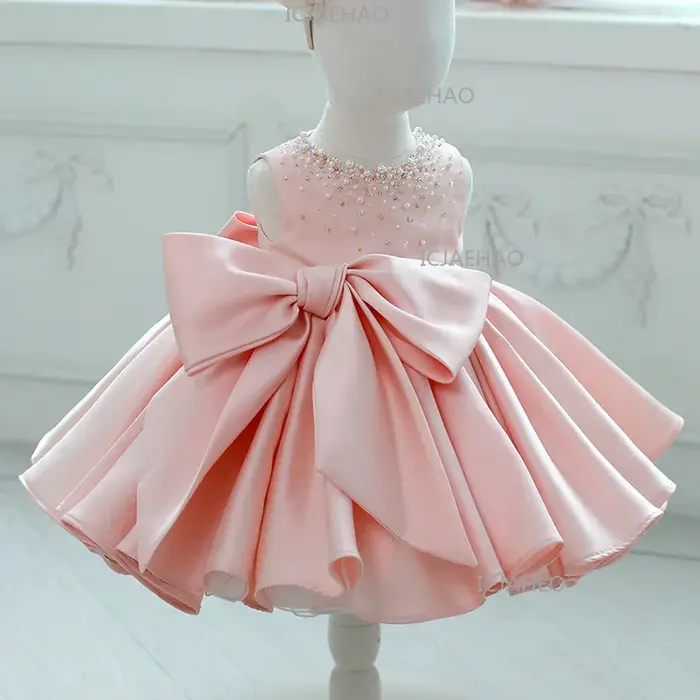 Robe de Princesse Tutu Rose Style Coréen pour Bébé Fille, Tenue de Fête Formelle pour Enfants d'un A