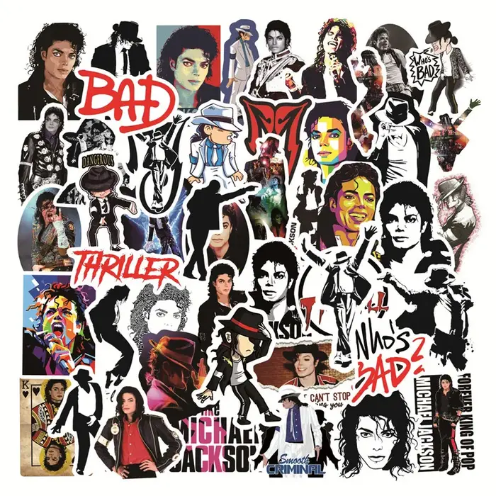 Autocollants du chanteur Rock Star, Michael Jackson, graffiti, pour moto, bagage, planche à roulette