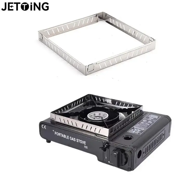 Pare-vent pliable en acier inoxydable, poêle à gaz d'extérieur, poêle de barbecue, accessoires de Ca