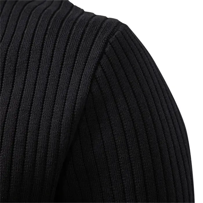 AIOPESON bouton patte Polo hommes côtelé rayure à manches longues coupe contemporaine minimaliste au