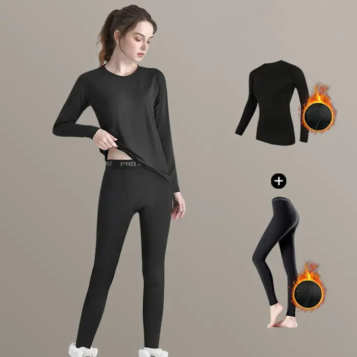 Ensemble de sous-vêtements thermiques pour ski, 2 pièces, combinaison de snowboard, tenue de protect