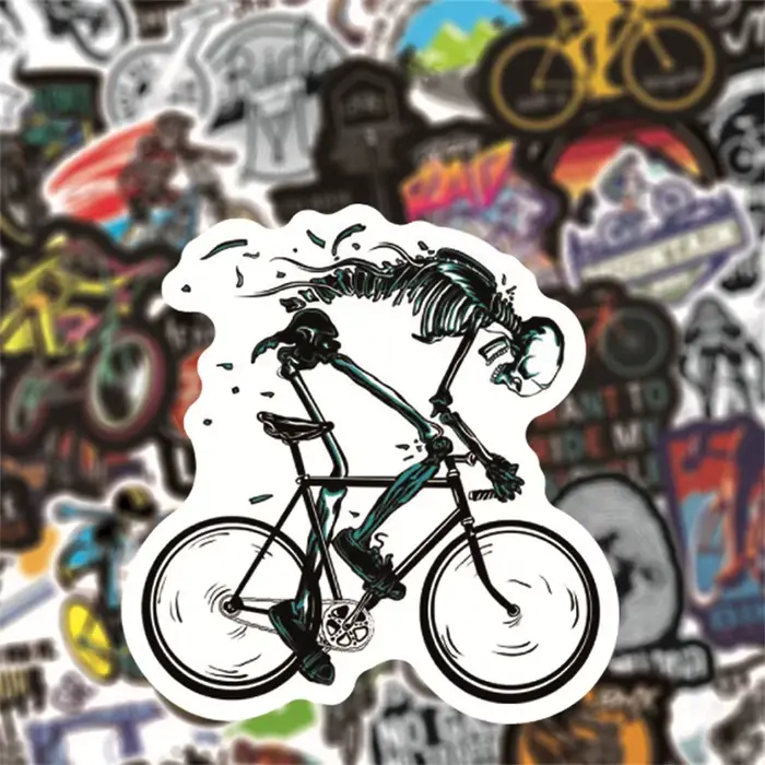 Autocollants de vélo de montagne imperméables, 50 pièces, pour l'extérieur, vtt, Cool pour bricolage