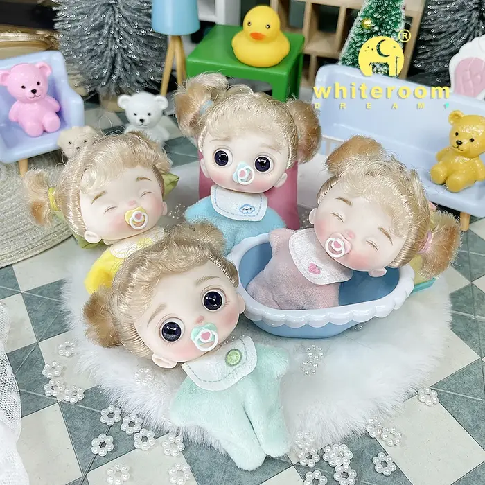 Mini jouets de poche pour filles, vêtements de poupée, bébé mignon souriant, maquillage du corps, po