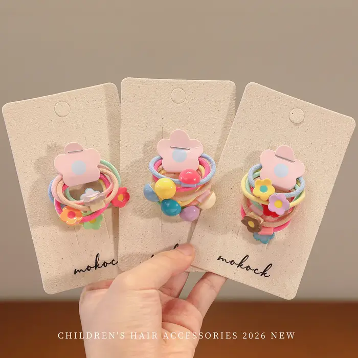 Élastiques à cheveux pour bébé motif dessin animé mignon haute élasticité ne blesse pas les cheveux élastiques colorés en forme de bonbon et de fleur pour tout-petits accessoires capillaires pour enfants filles coiffage amusant et sécuritaire occaions de jeu et de fête
